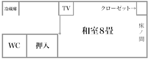 客室「白樺」間取り